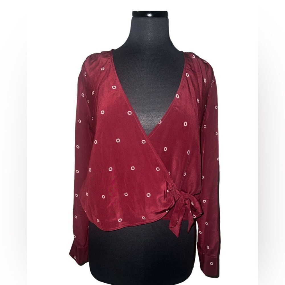 ๐J.โCrewโWineโRedโBlouse